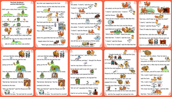 the cock and tne mouse and a little red hen